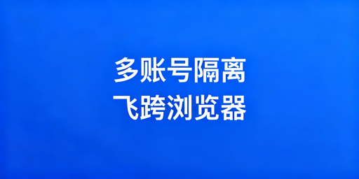 多账号隔离全方案解析 跨境运营首推飞跨浏览器