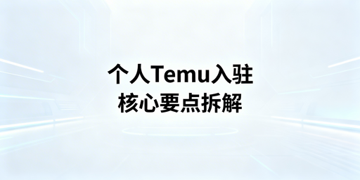 个人Temu跨境电商全流程及必备准备要点详解