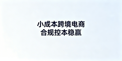 小成本跨境电商实操攻略:合规运营与账号安全
