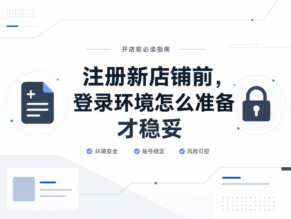 注册新店铺前,登录环境怎么准备才稳妥