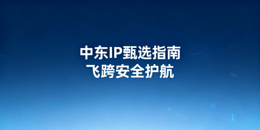 中东跨境电商IP选择全攻略及飞跨浏览器适配方案