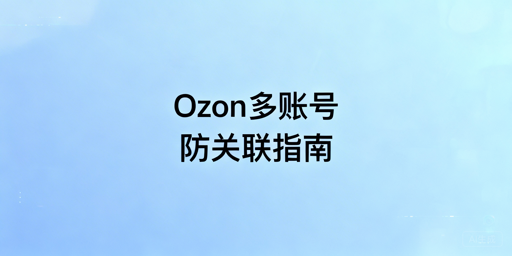 Ozon多账号运营与多人协作防关联实操指南