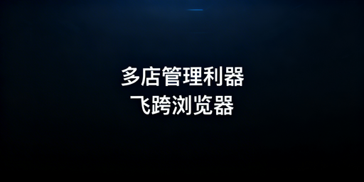 飞跨浏览器:跨境电商企业级多店铺管理首选工具