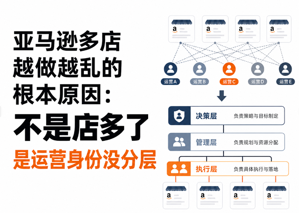 亚马逊多店越做越乱的根本原因:不是店多了,是运营身份没分层