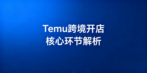 Temu新手低成本开店：入驻运营全攻略