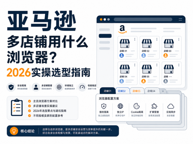 亚马逊多店铺用什么浏览器?2026实操选型指南
