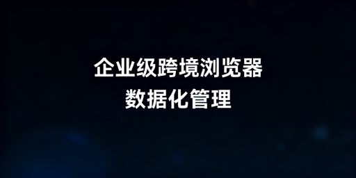 企业级跨境电商浏览器：数据化管理与选型指南