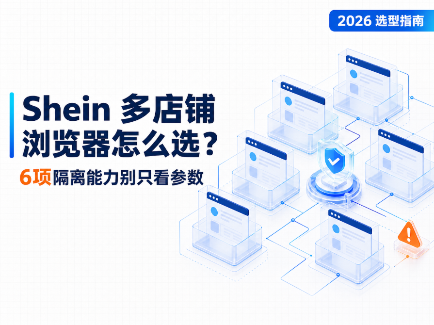 2026 Shein 多店铺管理用什么浏览器?6 项隔离能力不能只看参数