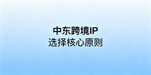中东跨境IP选择指南:标准、方案与避坑技巧