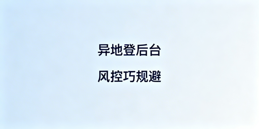 多人异地登录跨境电商后台 风控规避实操指南