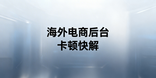 海外电商后台访问卡顿 全流程排查解决指南