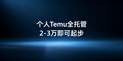 2026年个人做Temu全托管开店完整准备清单