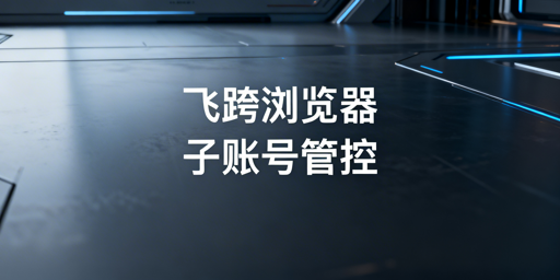飞跨浏览器：跨境电商子账号管理与权限管控全攻略