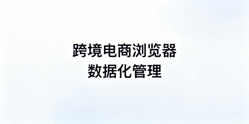 企业级跨境电商浏览器数据化管理全解析