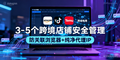 3-5个跨境店铺防关联：飞跨浏览器+纯净IP方案