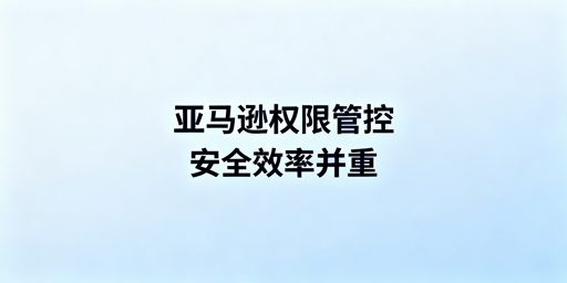 亚马逊运营权限管理实操:兼顾账号安全与运营效率